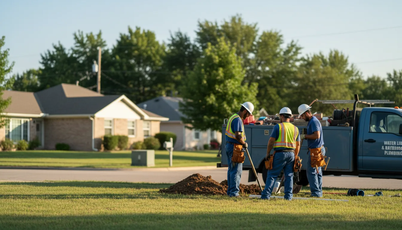 Residential water line and bathroom plumbing service in Swan, IA
